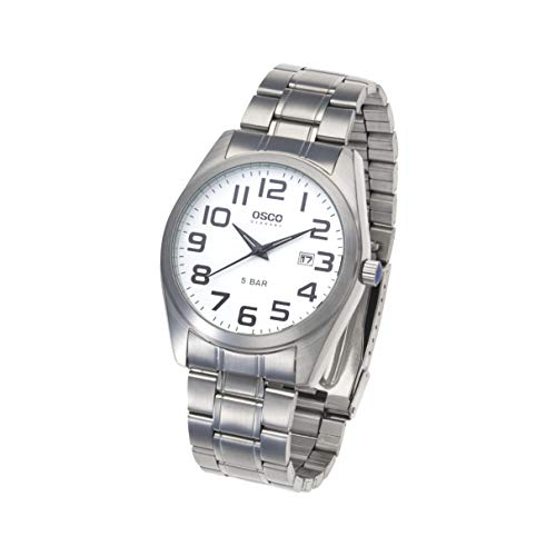 OSCO Workline Herren Armbanduhr Edelstahl weiß 06188011 von OSCO Germany Zeittechnik