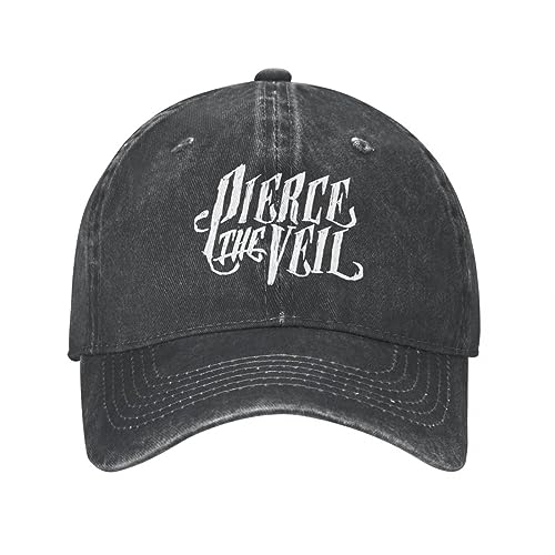 OSEVIO Herren Baseball Hut Unisex Pierce The Veil PTV Männer Frauen Baseball Cap Distressed Washed Hats Cap Vintage Outdoor Sommer Geschenk Sonnenkappe Geschenk von OSEVIO