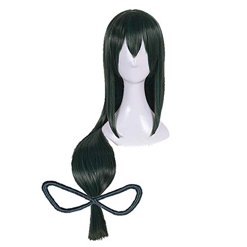 OSIAS Anime Cosplay Perücke, Halloween Perücke, mit kostenlosem Perückenständer(Asui Tsuyu) von OSIAS