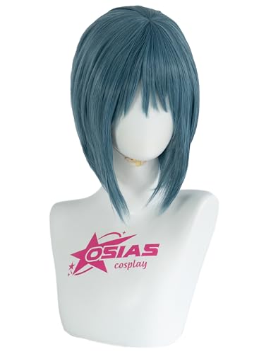 OSIAS Miki Sayaka Perücke Blau Kurz Synthetisch Hitzebeständig Haar von OSIAS