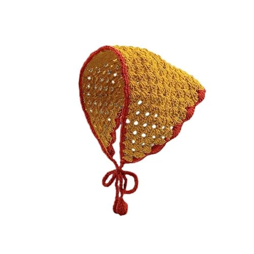 Herbst gelb grün Vintage handgemachte häkeln Haar Bandana Haar Schal Dreieck Stirnbänder häkeln Haarband Kopftuch für Frauen Mädchen von OSKOUR