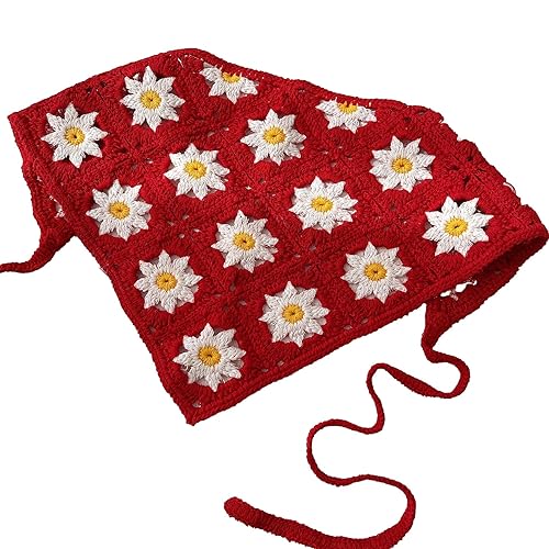 Rust Style Strap Head Crochet Haar Bandana Haar Schal Dreieck Stirnbänder Crochet Haarband Kopftuch für Frauen Mädchen von OSKOUR