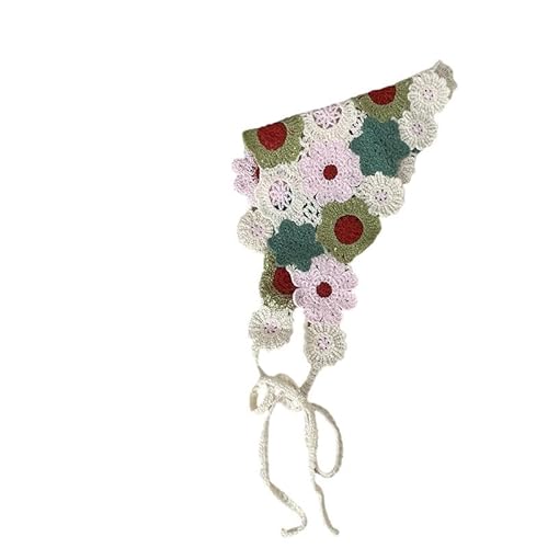 Schöne Mädchen Blumen handgemachte häkeln Haar Bandana Haar Schal Dreieck Stirnbänder häkeln Haarband Kopftuch für Frauen Mädchen von OSKOUR