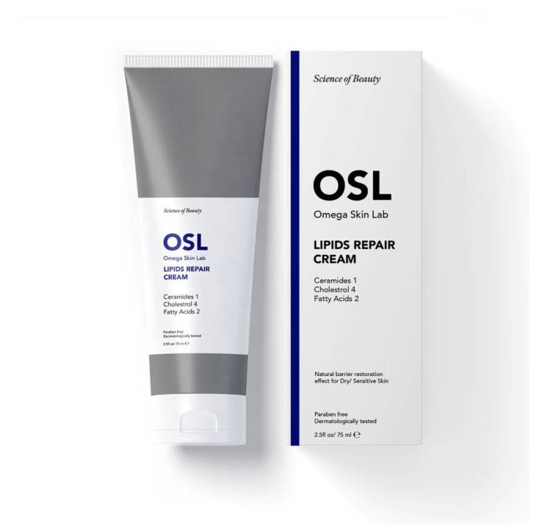 OSL Omega Skin Lab Gesichtspflege Lipids Repair Cream 75 ml,Gesichtsfeuchtigkeitscreme und Barrierecreme von OSL Omega Skin Lab