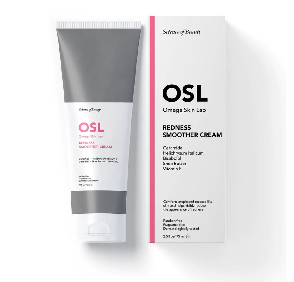 OSL Omega Skin Lab Tagescreme OSL Redness Smoother Cream 75ML – Hautpflegelösung mit Vitamin E, Shea OSL Omega Skin Lab Tagescreme OSL Redness Smoother Cream 75ML – Hautpflegelösung mit Vitamin E, Shea von OSL Omega Skin Lab