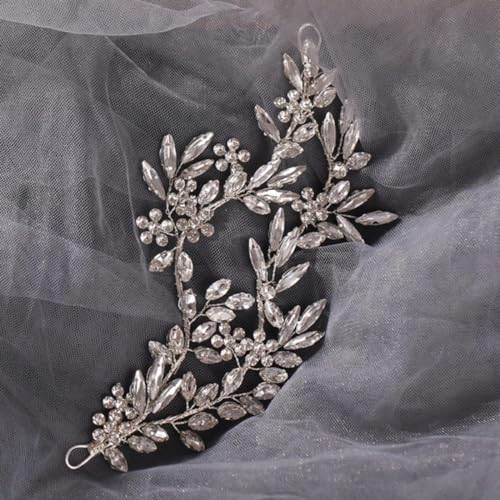 Strass Haarkamm Hochzeit Haarschmuck Braut Kopfschmuck Perlenschmuck Hochzeit Haarkamm Ornamente-Imitation Rhodiniert von OSMARI