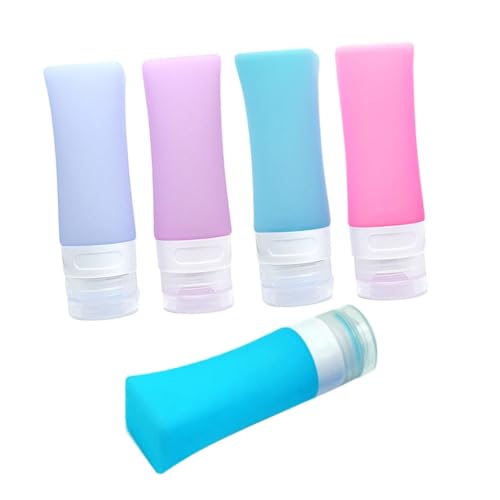 1 Satz Toilettenartikel Teiliges aus Silikonflaschen mit Organizer Nachfüllbare und Auslaufsichere Reisebehälter für Shampoo Lotion und Kosmetik für Unterwegs von OSOLADY