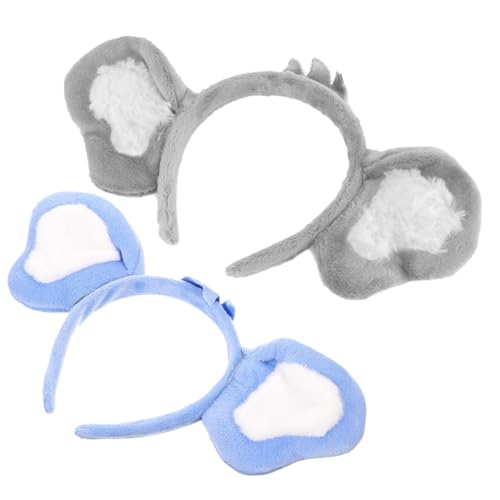 2St Koala-Stirnband Koala-Kostümzubehör Stirnband für Zootiere Koala-Gastgeschenke koala ohren haarreif Koala Kopfband Haarband Koala-Stirnbänder Urlaub Stirnbänder Stoff OSOLADY von OSOLADY