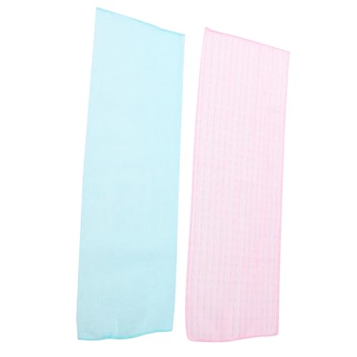 OSOLADY 2stücke Peeling-handtuch Aus Nylon Badetuch Und Duschschrubber Für Damen Und Herren Blau Und Rosa Massage-textur Für Hautreinigung Und Blutzirkulation Einfach Zu Verwenden Und von OSOLADY