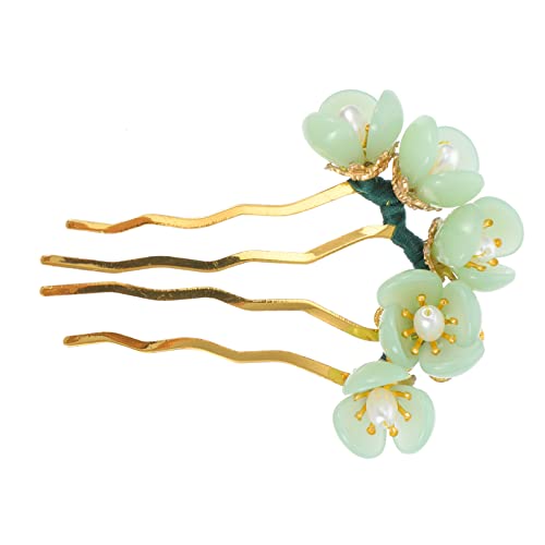 OSOLADY 3 Stück Jade-blumen-haarnadel Handgefertigt Chinesisches Haar-stick Für Frauen-design von OSOLADY