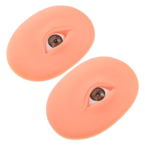 OSOLADY 1 Paar Augen-Make-up-Board Lidschatten werkzeug Übungsbrett für Augenbrauen gefälschte Silikonhaut Augenmodell Silikon-Make-up-Tool Make-up Augenhaut Wimpern-Übungsform Kieselgel von OSOLADY