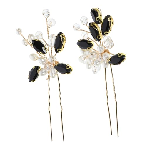 OSOLADY 1 Paar Haarnadel Kopfschmuck Retro Haarspangen Dekoration Perlen Haarnadeln Haarteile Braut Haarschmuck Für Frauen Haarschmuck Für Mädchen Strasssteine Schwarz OSOLADY 1 Paar Haarnadel Kopfschmuck Retro Haarspangen Dekoration Perlen Haarnadeln Haarteile Braut Haarschmuck Für Frauen Haarschmuck Für Mädchen Strasssteine Schwarz von OSOLADY