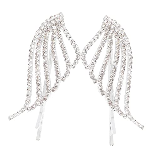 OSOLADY 1 Paar Haarnadeln mit Flügel Design aus Hochwertigem Legierungsmaterial Hochzeiten und Besondere Anlässe Stilvolle Haaraccessoires mit Strasssteinen für Damen von OSOLADY