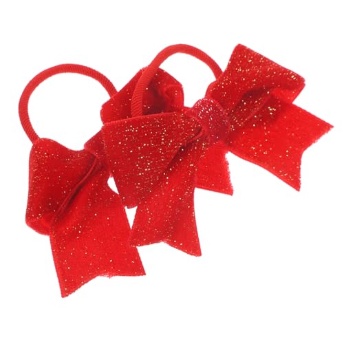 OSOLADY 1 Paar Haarschmuck für hair accessories for haarschmuck Haarschleife Rot Bögen Bogen Pferdeschwanzhalter für feines Haar Haarzubehör für Mädchen Stoff von OSOLADY