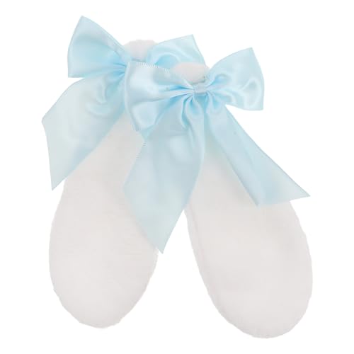 OSOLADY 1paar Kawaii Bunny Ohren Haarschmuck Mit Schleife Plüschige Kaninchenohren Für Cosplay Partys Und Hochzeiten Niedliche Haaraccessoires Für -fans Und Süße Outfits von OSOLADY