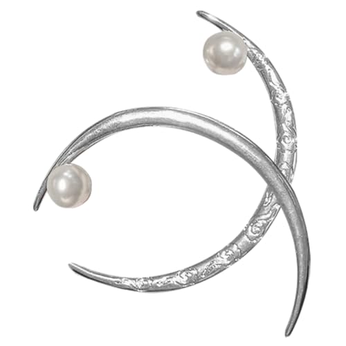OSOLADY Dekorative Haarmond-haargabeln Für Frauen Ein Paar Aus Eisen Gefertigte Haarstäbe Elegante Haar-accessoires Für Lockiges Haar von OSOLADY