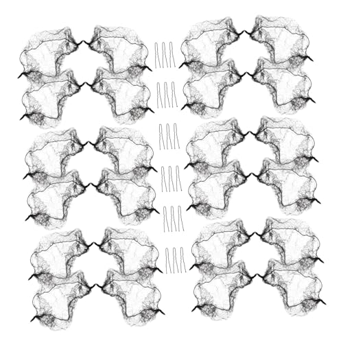 OSOLADY 1 Satz Haarnetz haarzubehör Damen Haarknotenwickel Haarschmuck für Frauen elastische Mesh-Dutt-Abdeckung Haarknoten Abdecknetz elastische Maschennetze Metall Black von OSOLADY