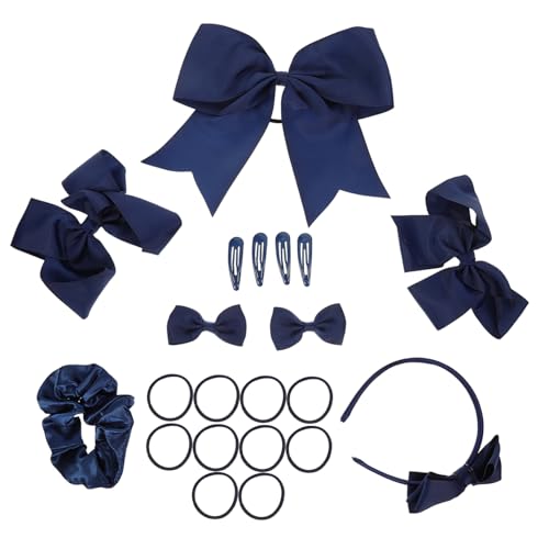 OSOLADY 1 Satz Schleife Haarnadel große Haarnadeln Haarspangen für Kleinkinder Haargummis Krawatten Haarklammern haar Haarband Schleifen für Mädchen Haarschmuck Polyester Navy von OSOLADY