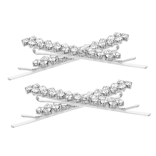 OSOLADY 2 Paar Strass Haarnadeln aus Metall für Damen Vintage Bobby Haarnadeln Haarschmuck für Hochzeiten Partys und Täglichen Gebrauch von OSOLADY