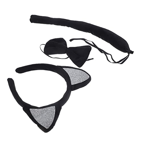 OSOLADY Katzenohr-haarband-set Und Fliege Für Cosplay Tierohren Stirnband Für Party Foto-requisiten von OSOLADY