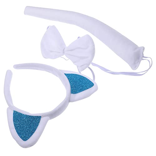 OSOLADY Katzenohr-stirnband Und Fliege Set Cosplay Party-requisite Tierhaarband Zum Anziehen von OSOLADY