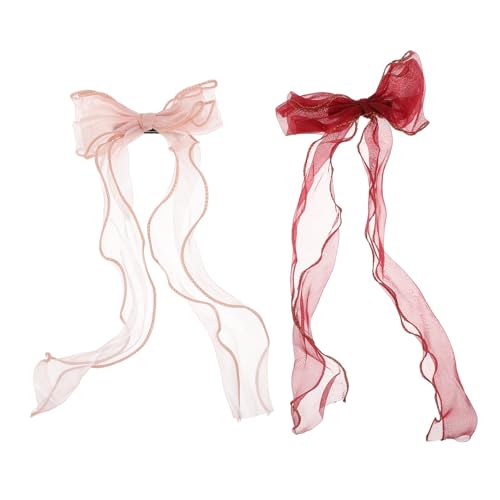 OSOLADY 1 Satz Teiliges von Modischen Haarschleifen für Mädchen Koreanische Haaraccessoires Rosé und Weinrot mit Goldenen Akzenten für Partys und Alltag OSOLADY 1 Satz Teiliges von Modischen Haarschleifen für Mädchen Koreanische Haaraccessoires Rosé und Weinrot mit Goldenen Akzenten für Partys und Alltag von OSOLADY