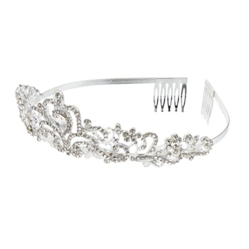 OSOLADY 1 Stück Alloy Diamond-Set-Krone Hochzeit für die Braut Brautkrone Tiara des Hochzeitsmädchens Dusche Krone Braut Hochzeitsdiademe für die Braut Strasssteine Silver OSOLADY 1 Stück Alloy Diamond-Set-Krone Hochzeit für die Braut Brautkrone Tiara des Hochzeitsmädchens Dusche Krone Braut Hochzeitsdiademe für die Braut Strasssteine Silver von OSOLADY