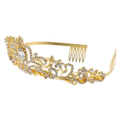 OSOLADY 1 Stück Alloy Diamond-Set-Krone Sei Zu heiraten Tiaras Hochzeit für die Braut Kronenkopfschmuck Mädchen Tiara Kopfschmuck bezaubernde Braut Tiara Legierung Golden OSOLADY 1 Stück Alloy Diamond-Set-Krone Sei Zu heiraten Tiaras Hochzeit für die Braut Kronenkopfschmuck Mädchen Tiara Kopfschmuck bezaubernde Braut Tiara Legierung Golden von OSOLADY
