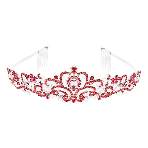 OSOLADY 1 Stück Alloy Diamond-Set-Krone Tiaras Braut Strass Prinzessinnenkrone für Mädchen Brautjungfer Tiara des Hochzeitsmädchens exquisite Strasskrone Strasssteine Rosa OSOLADY 1 Stück Alloy Diamond-Set-Krone Tiaras Braut Strass Prinzessinnenkrone für Mädchen Brautjungfer Tiara des Hochzeitsmädchens exquisite Strasskrone Strasssteine Rosa von OSOLADY
