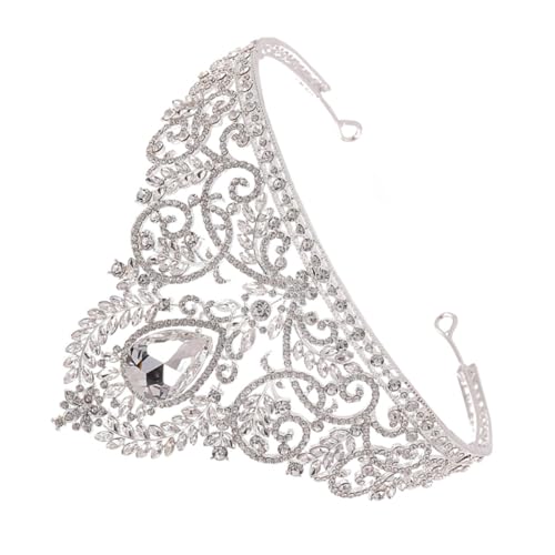 OSOLADY 1stück Barocke Krone Für Damen Elegante Silberne Diadem Mit Zirkonia Luxuriöser Haarschmuck Für Hochzeiten Und Festliche Anlässe Für Bräute Und Brautjungfern von OSOLADY