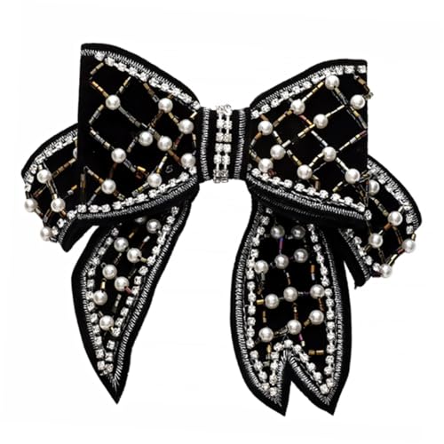 OSOLADY 1 Stück Bogenclip Französisch Mädchen Clips Schmetterling Haarschleifen Frauen Brötchen Hochzeit Rosa Bögen Stift Haarklammer Zubehör Für Haarnadeln Haarnadel Stoff Black von OSOLADY