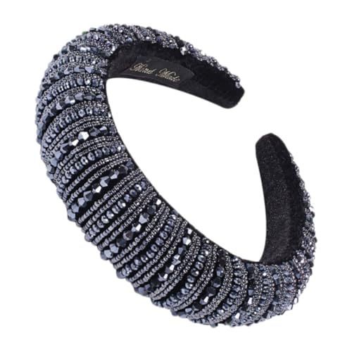 OSOLADY 1 Stück Dunkelblaues Haarband für Damen Haaraccessoires für Hochzeiten und Partys Bead Design für Bräute und Brautjungfern von OSOLADY