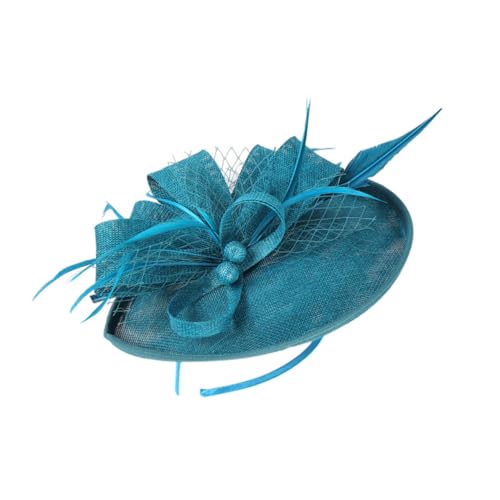 OSOLADY 1 Stück Feder Blumen Stirnband Festival Haargummis Für Mädchen Netz Braut- Haarband Heiraten Styling Party Gewickelt Hochzeit Zubehör Grüne Haaraccessoires Leinenimitat von OSOLADY