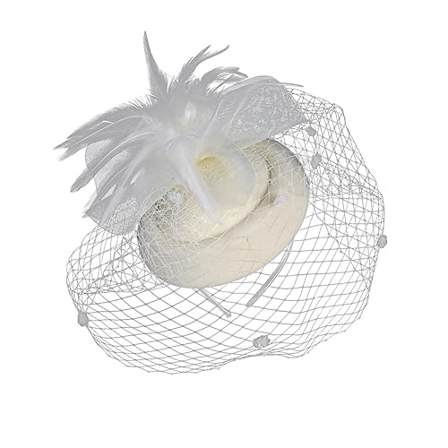 OSOLADY 1 Stück Haaraccessoire aus Netzgarn mit Federn Damen Haarband für Hochzeiten Partys und Besondere Anlässe Leicht und Angenehm von OSOLADY