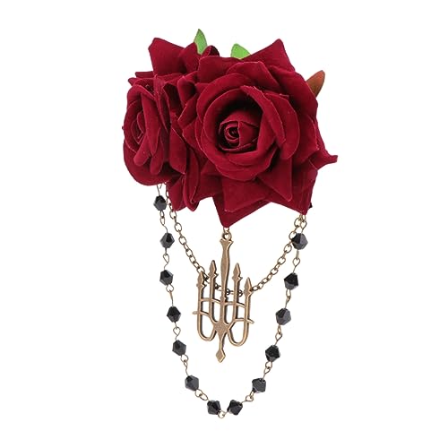 OSOLADY 1 Stück Rosenabzeichen Gothic Haarquasten Rosen Brosche Rosen Haarspange Frauen Halloween Rosenbrosche Gefälschte Brosche Pins Ausgefallene Hochzeit Haarspange Haarspangen Rosen OSOLADY 1 Stück Rosenabzeichen Gothic Haarquasten Rosen Brosche Rosen Haarspange Frauen Halloween Rosenbrosche Gefälschte Brosche Pins Ausgefallene Hochzeit Haarspange Haarspangen Rosen von OSOLADY