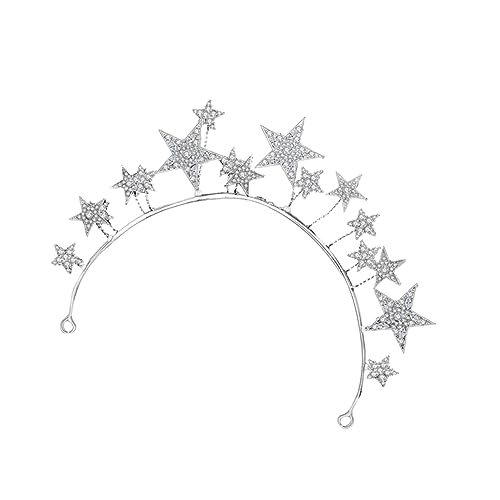 OSOLADY 1 Stück Sternen Haarreif für Bräute Eleganter Haarschmuck aus Legierung für Hochzeiten Partys und Besondere Anlässe Romantisches Design Silberner Haarreifen Perfektes für von OSOLADY