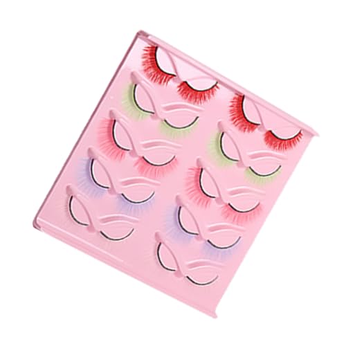 OSOLADY 10paare Farbige Falsche Wimpern Pack Leichte Wiederverwendbare Wimpern Für Frauen Und Mädchen Für Partys Cosplay Und Hochzeiten Einfach Anzuwenden Und Anzupassen Natürlicher von OSOLADY