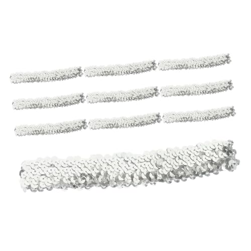 OSOLADY 10 Stück Elastische Glitzer Haarbänder für Funkelnde Silberne Kopfbedeckung mit Strass Haaraccessoires für Hochzeiten Partys und Alltag von OSOLADY