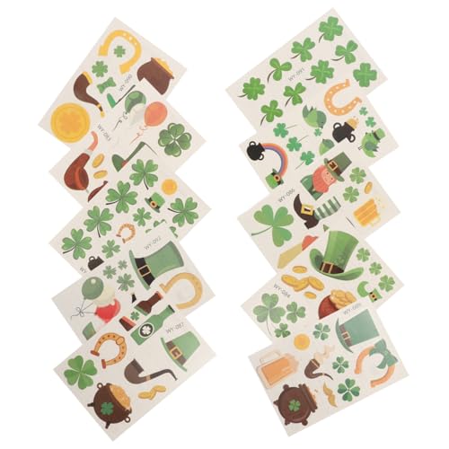 OSOLADY 10 Stück Kinderaufkleber Gefälschte Kleeblatt Aufkleber Kleeblatt Tattoos Aufkleber St Patricks Day Zubehör Kleeblatt Gesichtsaufkleber Temporäre Tattoos Für OSOLADY 10 Stück Kinderaufkleber Gefälschte Kleeblatt Aufkleber Kleeblatt Tattoos Aufkleber St Patricks Day Zubehör Kleeblatt Gesichtsaufkleber Temporäre Tattoos Für von OSOLADY