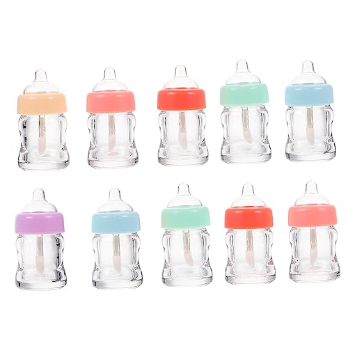 OSOLADY 10 Stück Kleiner Lipgloss Flaschen Leere Lipgloss Tuben Aus Für Selbstgemacht Kosmetik Tragbare Lippenfarbe Für Kinder Und Erwachsene Praktische Fläschchen von OSOLADY
