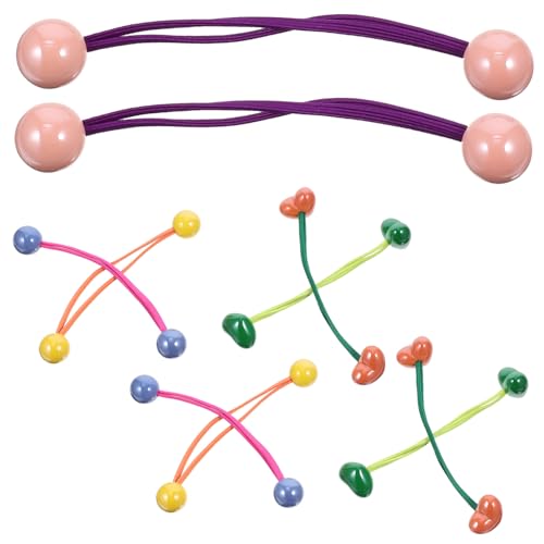 OSOLADY 10 Stück Teiliges Bunte Haargummis mit Doppelt Befestigten Ponytail Haltern Elastische Farbenfrohe Haarbänder für Mädchen Schonend und Vielseitig für Alltag und Geschenkideen von OSOLADY