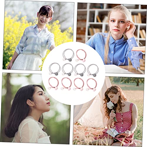 OSOLADY 10 Stück Teiliges Elastisches Haargummi mit Farbenfrohen Ponytail Haltern und Dekorativen Kugeln Dehnbare Haarschleifen für Damen und Mädchen Stilvolle Zufällige Farbe von OSOLADY