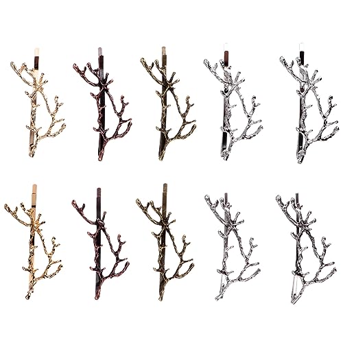 OSOLADY 10 Stück Teiliges Kreative Geweih Haarspangen aus Haarschmuck für Mädchen Silberne Goldene Kupferne Antique Rote und Antike Silberne Clips für OSOLADY 10 Stück Teiliges Kreative Geweih Haarspangen aus Haarschmuck für Mädchen Silberne Goldene Kupferne Antique Rote und Antike Silberne Clips für von OSOLADY