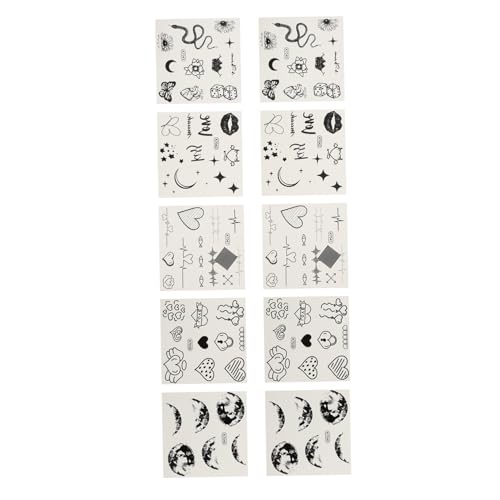 OSOLADY 10 Stück Temporäre Tattoos Aufkleber Wasserfeste Diy Aufkleber für Körperdekoration für Party und Freizeit Mehrfachverwendung Arm Beinen Einfach zu Entfernen OSOLADY 10 Stück Temporäre Tattoos Aufkleber Wasserfeste Diy Aufkleber für Körperdekoration für Party und Freizeit Mehrfachverwendung Arm Beinen Einfach zu Entfernen von OSOLADY