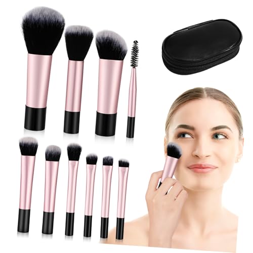OSOLADY 10-teiliges Mini-Reise-Make-up-Pinsel-Set. Umfassende Mini-Pinsel für Lidschatten Rouge Textmarker kompakte und stilvolle Reiseutensilien. OSOLADY 10-teiliges Mini-Reise-Make-up-Pinsel-Set. Umfassende Mini-Pinsel für Lidschatten Rouge Textmarker kompakte und stilvolle Reiseutensilien. von OSOLADY