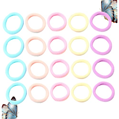 OSOLADY 100 Stück Teiliges Haargummi für Elastische Bunte Haarbänder in Candy Farben Große Schonend für Haare Haarschmuck Accessoires für Mädchen und Frauen Zufällige Zufällige Farbe von OSOLADY