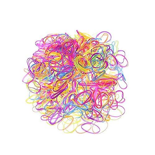OSOLADY 1000stücke Bunte Haargummis Für Junge Mädchen Elastische Gummibänder Für Haare Gummibänder Geeignet Für Verschiedene Frisuren Flechtbänder in Gemischten Farben von OSOLADY