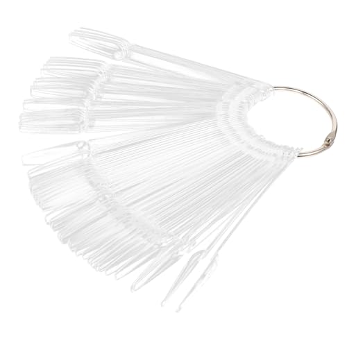 OSOLADY 100St Nagelfarbkarte Nagelhand üben Nagellack Nagelfeile Nagel tragen Aufkleber steht Gestell Nagel Praxis Nagel Zeug Nagelprobe-Sticks Nagelmusteranzeige Nageltipps üben Plastik von OSOLADY