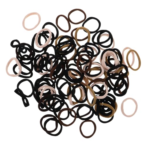 OSOLADY 100stücke Weiche Haargummis Für Damen Nahtlose Pferdeschwanzhalter Hohe Elastizität Schlichtes Design Farbige Haargummis Für Mädchen Haar-accessoires von OSOLADY