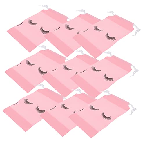 OSOLADY 100Stücke Tragbare Kosmetische Kordelzug Taschen Eva Make Up Organizer für Reisen Durchsichtig für Wimpern und Kosmetikartikel von OSOLADY